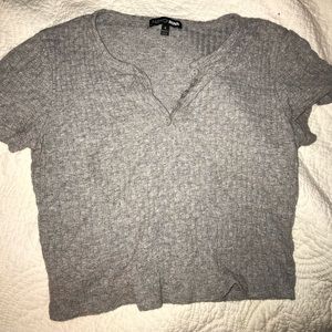 Fashion nova grey crop top